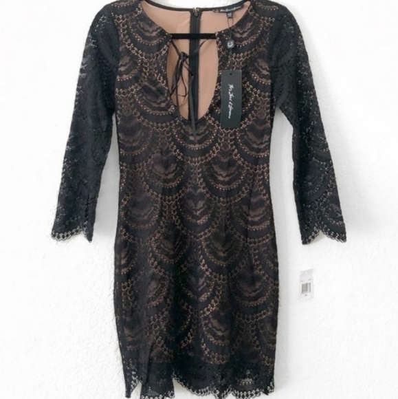 For Love & Lemons Black Rosalita Mini Lace Dress - Picture 5 of 7